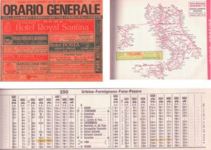 Orario ferroviario C.Pozzo 1986